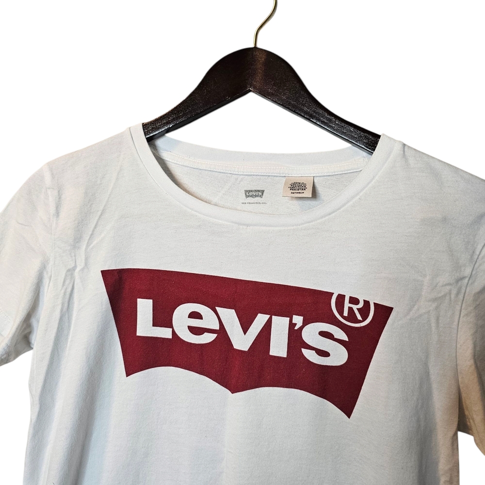 Levi's Red Logo White Short Sleeve Tee - Picture 3 of 5